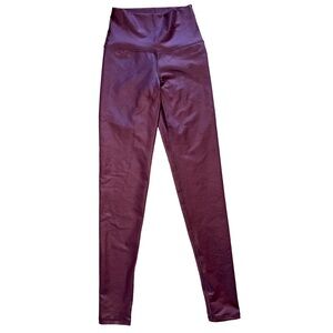 Aerie Chill Pay Move Maroon Leggings | Size XS